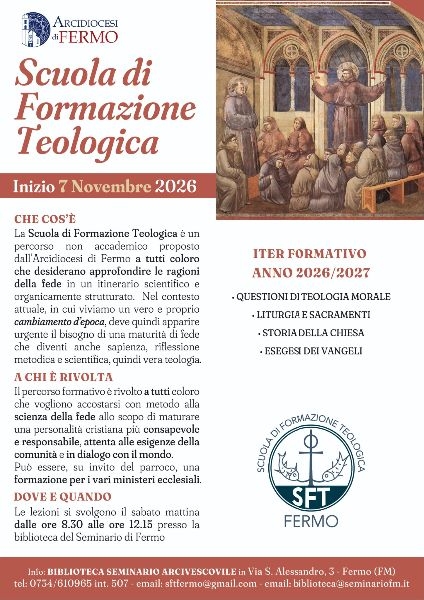 INIZIO ANNO DELLA SCUOLA DI FORMAZIONE TEOLOGICA